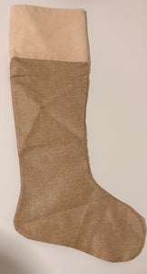 Burlap Christmas Stocking