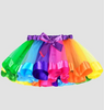 Colorful Rainbow Ribbon Trim Overlay Birthday Tutu