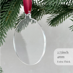 Clear Round Acrylic Ornaments (7 Pack)