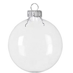 Clear Plastic Ball Ornament (5 Pack)