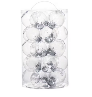 Clear Plastic Ball Ornament (5 Pack)