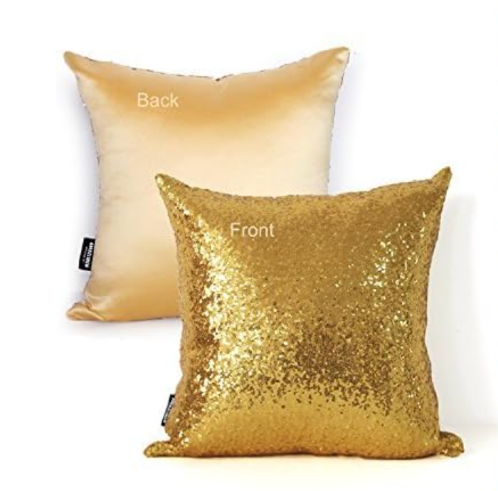 Gold Sequin Pillow Cover 18 x 18