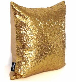 Gold Sequin Pillow Cover 18 x 18