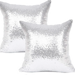 Silver Sequin Pillow Cover 18 x 18