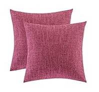 Rose Pink Linen Pillow Cover 18 x 18