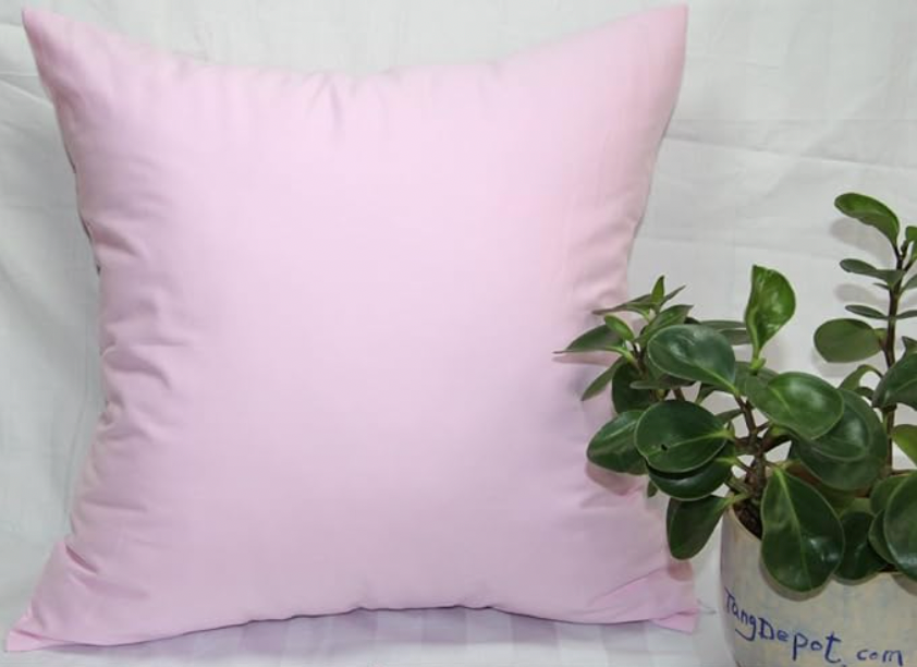 Baby Pink Cotton Pillow Cover 14 x 14