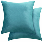 Turquoise Velvet Pillow Cover 18x 18