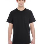 Gildan G530 Adult Heavy Cotton™ 5.3 oz. Pocket  Black T-Shirt