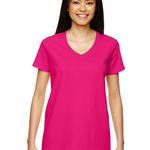 Gildan G500VL Ladies' Heavy Cotton™ 5.3 oz. V-Neck Heliconia T-Shirt