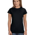 Gildan G640L Ladies' Softstyle® 4.5 oz. Fitted Black T-Shirt