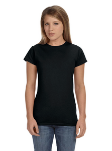 Gildan G640L Ladies' Softstyle® 4.5 oz. Fitted Black T-Shirt