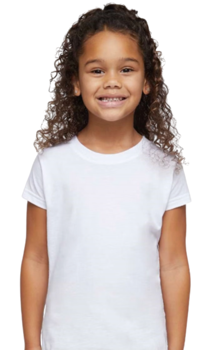 Toddler Girls' Fine Jersey White T-Shirt