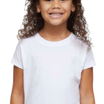 Toddler Girls' Fine Jersey White T-Shirt