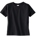 Rabbit Skins 3321 Toddler 4.5 oz. Fine Jersey Black T-Shirt