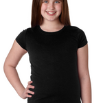 Next Level N3710 Girls' Princess Black T-Shirt