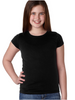 Next Level N3710 Girls' Princess Black T-Shirt