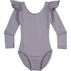 Grey Long Sleeve Flutter Sleeve Leotard (6-7)