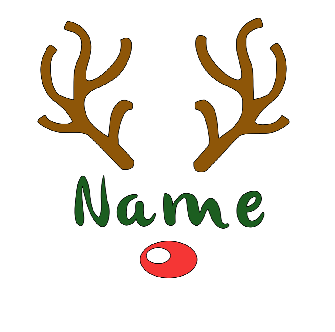 Glitter Reindeer  D.I.Y Iron On Kit